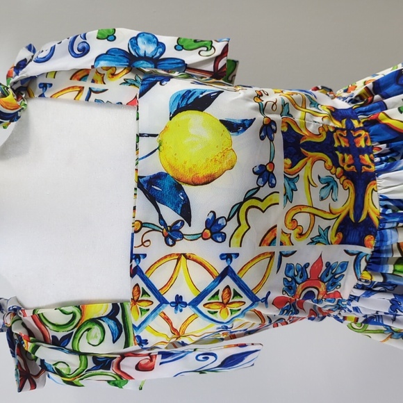 Flowy Floral Lemon Tank Top - Picture 5 of 12